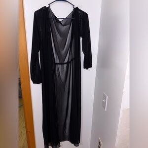 Elegant Black Sheer Cover-Up